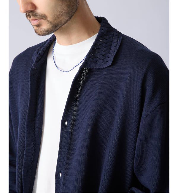 EDIFICE「《EDIFICE by PIPPIOLINO》クロシェ ニット シャツ」|シャツ・ブラウス|