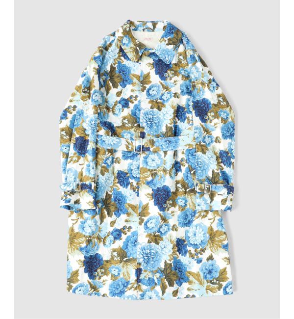 EDIFICE「fursac (フルサック) Dark Flower Print Coat」|その他|ブルー