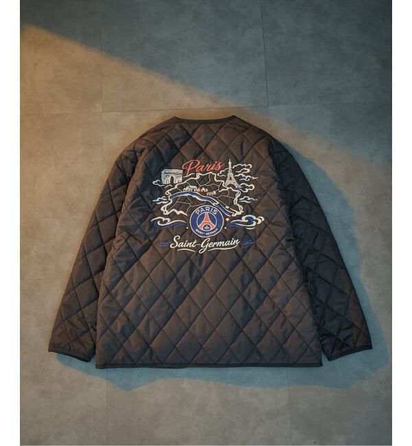 Paris Saint-Germain「《予約》【Paris Saint-Germain / パリ・サン＝ジェルマン】 JP PANAME QUILT JACKET」|ミリタリージャケット|ブラック