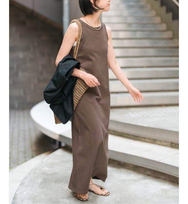 Spick and Span「《追加2》天竺アメスリロングワンピース」|ワンピース|