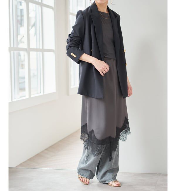Spick and Span「レースサテンスカート」|スカート|