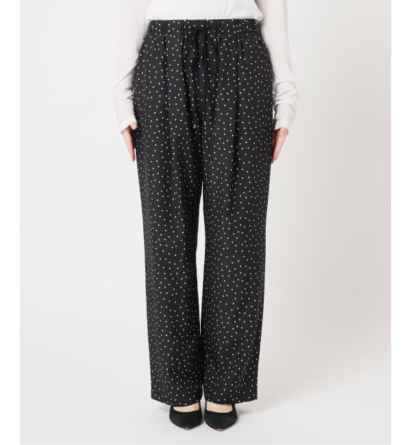 Spick and Span「《WEB限定 / 追加》ドットプリントイージーストレートパンツ」|スラックス|