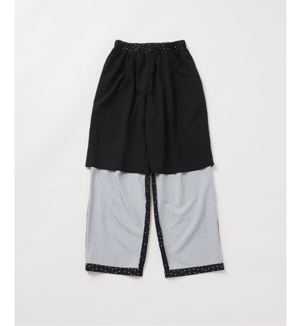 Spick and Span「《WEB限定 / 追加》ドットプリントイージーストレートパンツ」|スラックス|