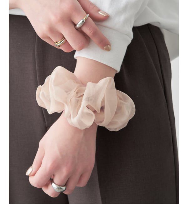 Spick and Span「TENDRESSE STUDIO / テンドレッセ スタジオ SHEER SILK SCRUNCHIE」|その他|ベージュ