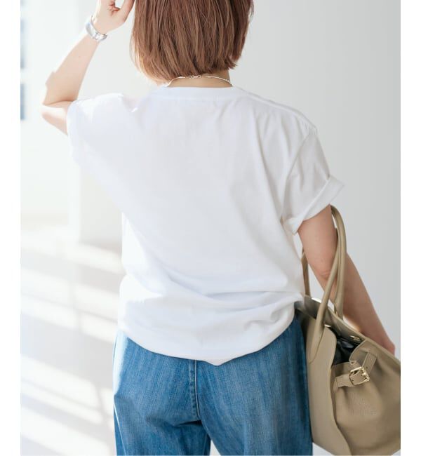 Spick and Span「ANGE IN DISGUISE/アンジ イン ディスガイズ ROSE et MOUSSE TEE」|Tシャツ・カットソー|