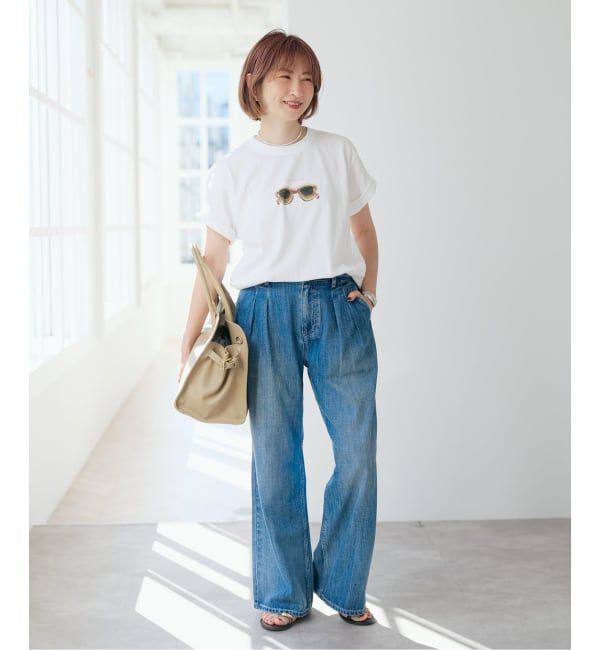 Spick and Span「ANGE IN DISGUISE/アンジ イン ディスガイズ ROSE et MOUSSE TEE」|Tシャツ・カットソー|