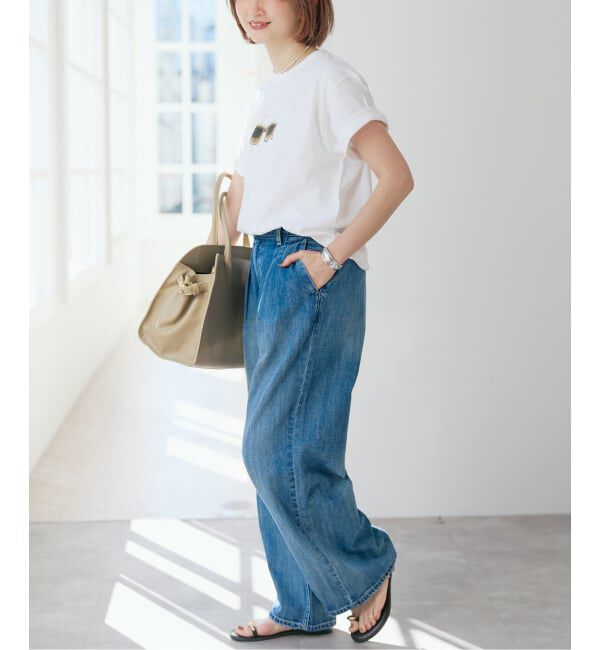 Spick and Span「ANGE IN DISGUISE/アンジ イン ディスガイズ ROSE et MOUSSE TEE」|Tシャツ・カットソー|