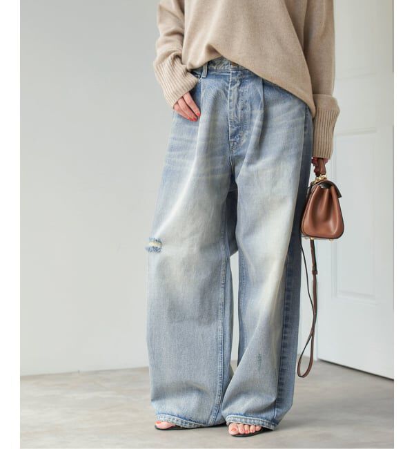 Spick and Span「《WEB限定 / 追加2》5 1/2 TUCKBARREL DENIM」|デニム|