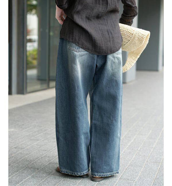 Spick and Span「《WEB限定 / 追加2》5 1/2 TUCKBARREL DENIM」|デニム|