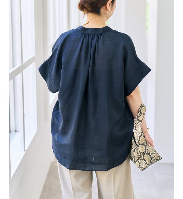 Spick and Span「ラミーミックススキッパーブラウス」|シャツ・ブラウス|