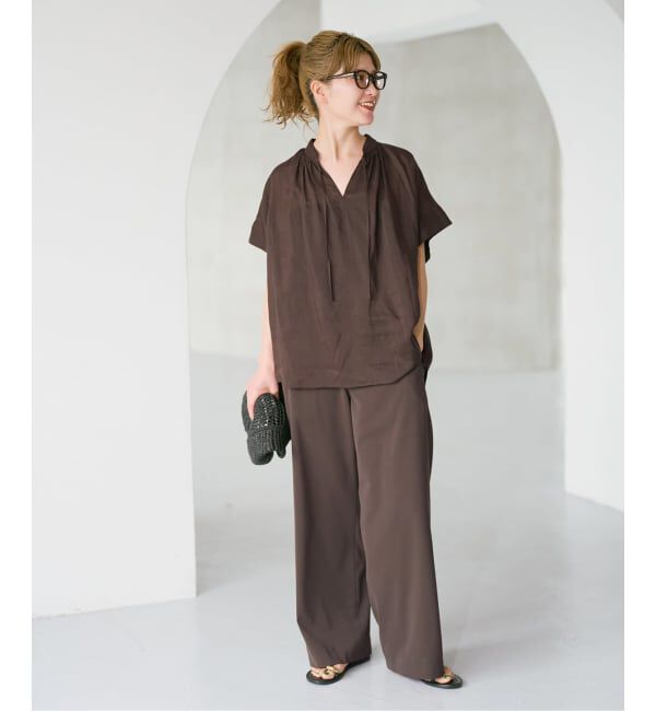 Spick and Span「ラミーミックススキッパーブラウス」|シャツ・ブラウス|