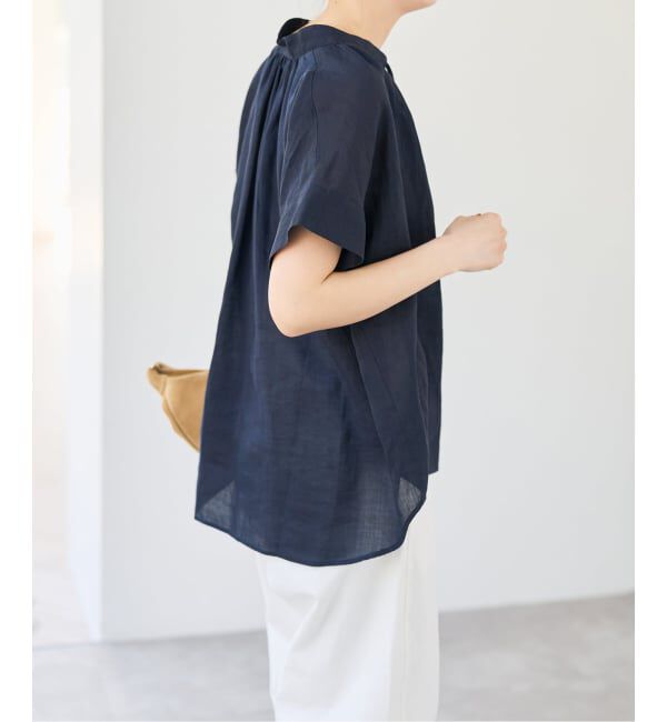 Spick and Span「ラミーミックススキッパーブラウス」|シャツ・ブラウス|
