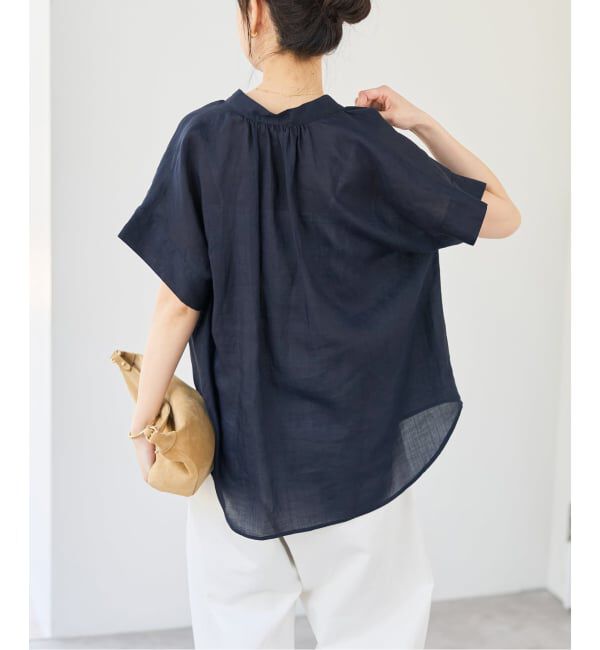 Spick and Span「ラミーミックススキッパーブラウス」|シャツ・ブラウス|