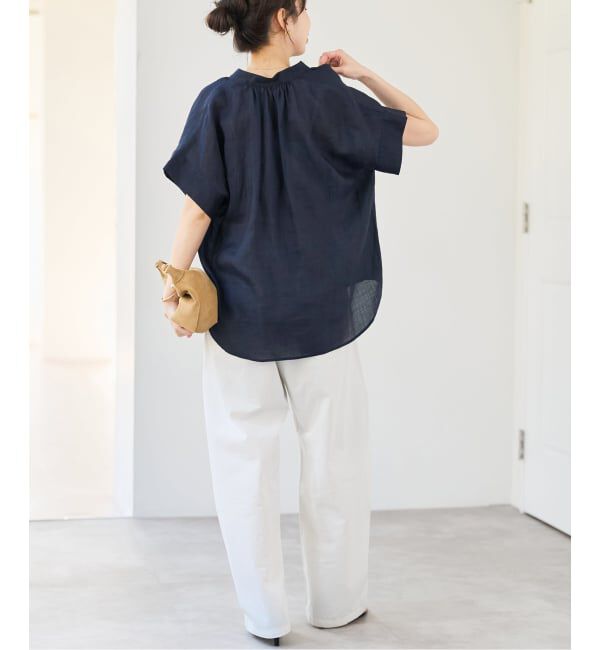 Spick and Span「ラミーミックススキッパーブラウス」|シャツ・ブラウス|