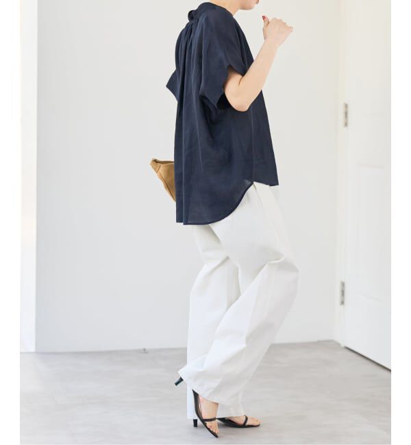 Spick and Span「ラミーミックススキッパーブラウス」|シャツ・ブラウス|