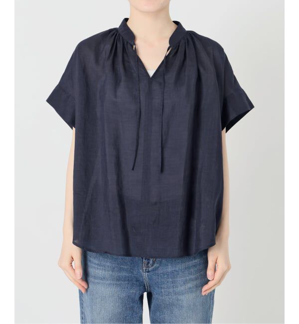 Spick and Span「ラミーミックススキッパーブラウス」|シャツ・ブラウス|