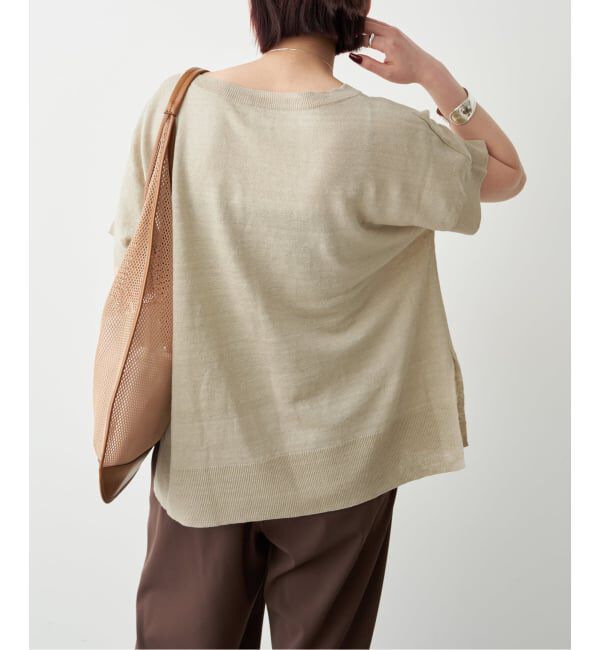 Spick and Span「《手洗い可》リネン天竺フレンチプルオーバー」|ニット・セーター|
