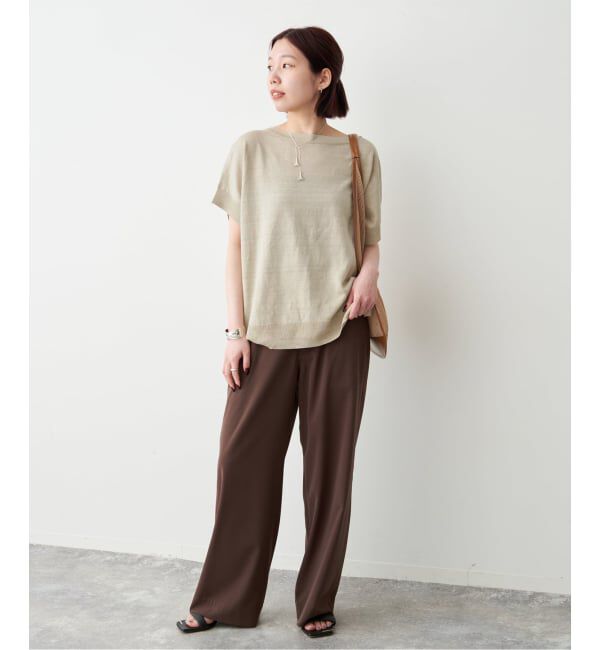 Spick and Span「《手洗い可》リネン天竺フレンチプルオーバー」|ニット・セーター|