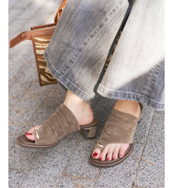 Spick and Span「Spick & Span スエードサンダル」|サンダル|ベージュ A