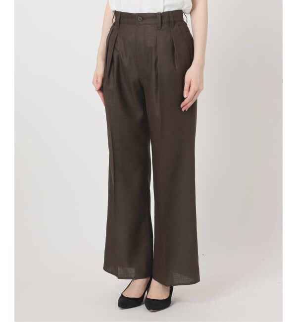 Spick and Span「《セットアップ可》ライトドライクロスパンツ」|スラックス|