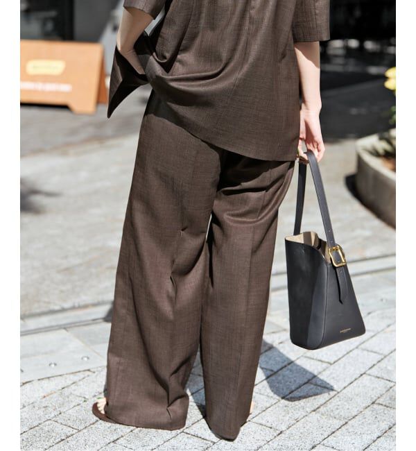 Spick and Span「《セットアップ可》ライトドライクロスパンツ」|スラックス|