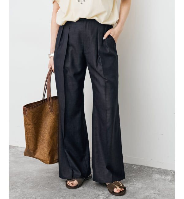 Spick and Span「《セットアップ可》ライトドライクロスパンツ」|スラックス|