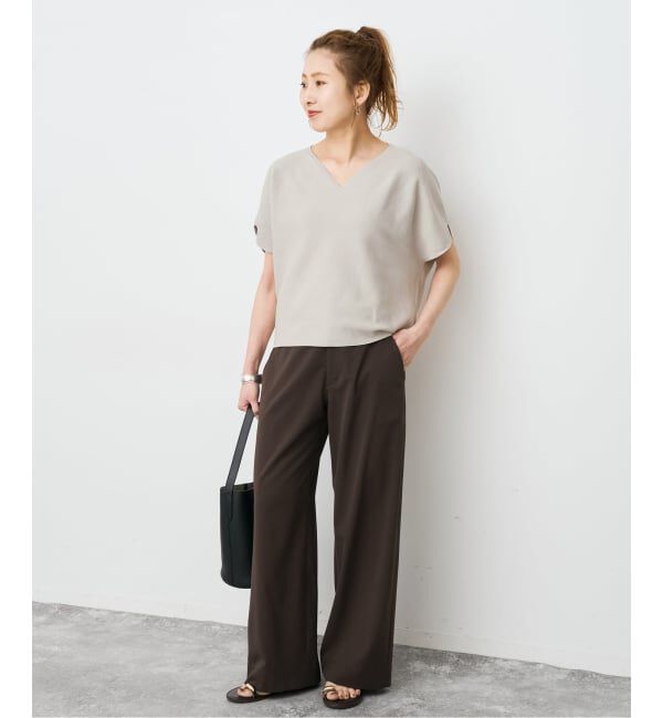 Spick and Span「《手洗い可》CO/PE コンフォートフレンチプルオーバー」|ニット・セーター|