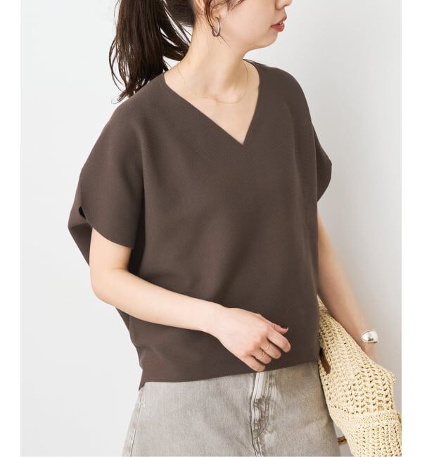 Spick and Span「《手洗い可》CO/PE コンフォートフレンチプルオーバー」|ニット・セーター|