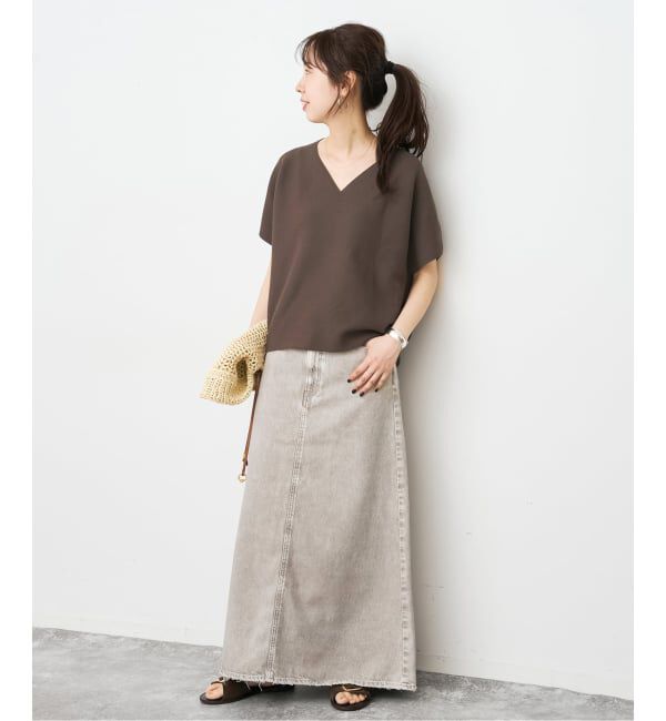 Spick and Span「《手洗い可》CO/PE コンフォートフレンチプルオーバー」|ニット・セーター|