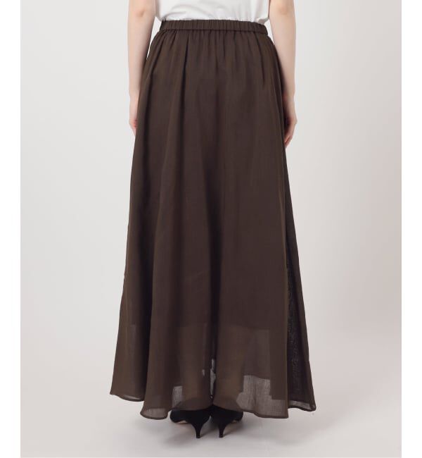 Spick and Span「《セットアップ可》ラミーブレンドギャザーフレアスカート」|スカート|