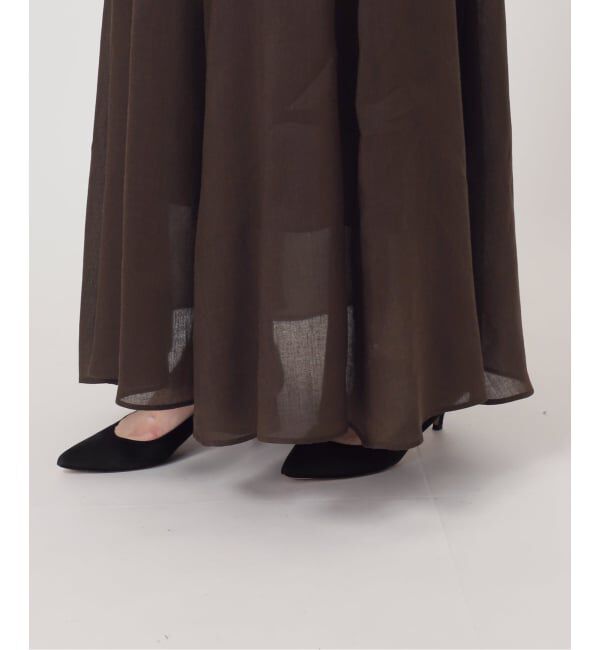 Spick and Span「《セットアップ可》ラミーブレンドギャザーフレアスカート」|スカート|