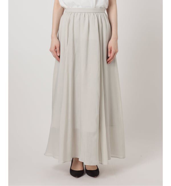Spick and Span「《セットアップ可》ラミーブレンドギャザーフレアスカート」|スカート|