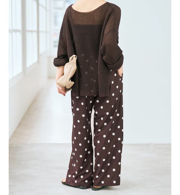 Spick and Span「《一部店舗+WEB限定》ドットプリントイージーパンツ」|その他|