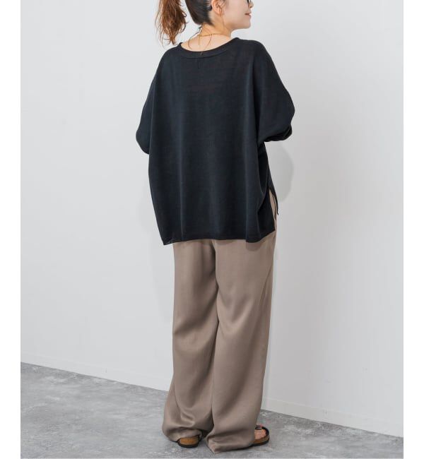 Spick and Span「《新色有り / 追加》コットンリネンギマオーバーサイズカーディガン」|カーディガン|