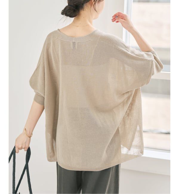 Spick and Span「《新色有り / 追加》コットンリネンギマオーバーサイズカーディガン」|カーディガン|