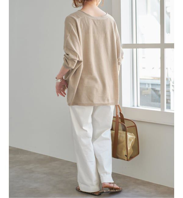 Spick and Span「《新色有り / 追加》コットンリネンギマオーバーサイズカーディガン」|カーディガン|