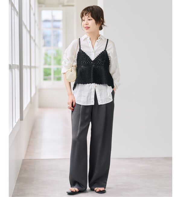 Spick and Span「《追加》クロシェニットキャミソール」|キャミソール|