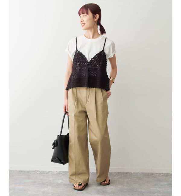 Spick and Span「《追加》クロシェニットキャミソール」|キャミソール|