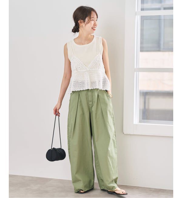 Spick and Span「《追加》クロシェニットキャミソール」|キャミソール|