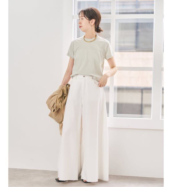 Spick and Span「《新色有り / 追加》ATON/エイトン FRESCA SINGLE JERSEY TIGHT FIT T-SH」|Tシャツ・カットソー|