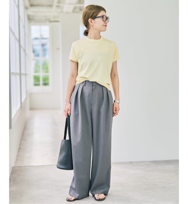 Spick and Span「《新色有り / 追加》ATON/エイトン FRESCA SINGLE JERSEY TIGHT FIT T-SH」|Tシャツ・カットソー|