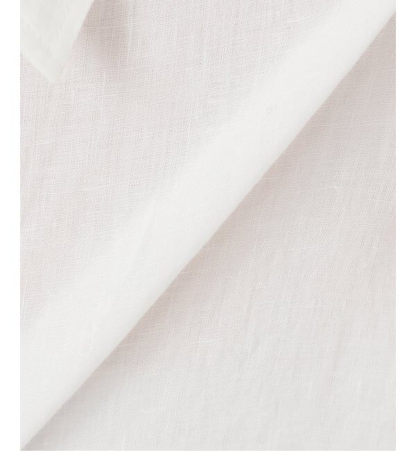 Spick and Span「《程よくすっきりサイズ / 追加》 80リネンカシュクール ミディシャツ」|シャツ・ブラウス|