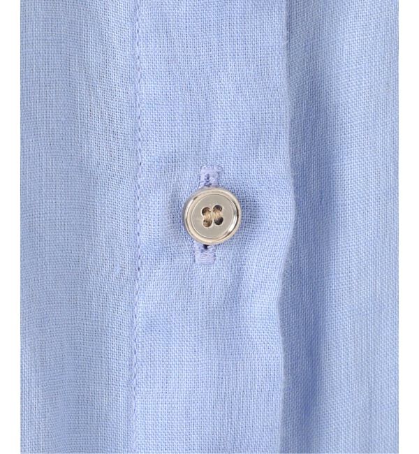 Spick and Span「《程よくすっきりサイズ / 追加》 80リネンカシュクール ミディシャツ」|シャツ・ブラウス|