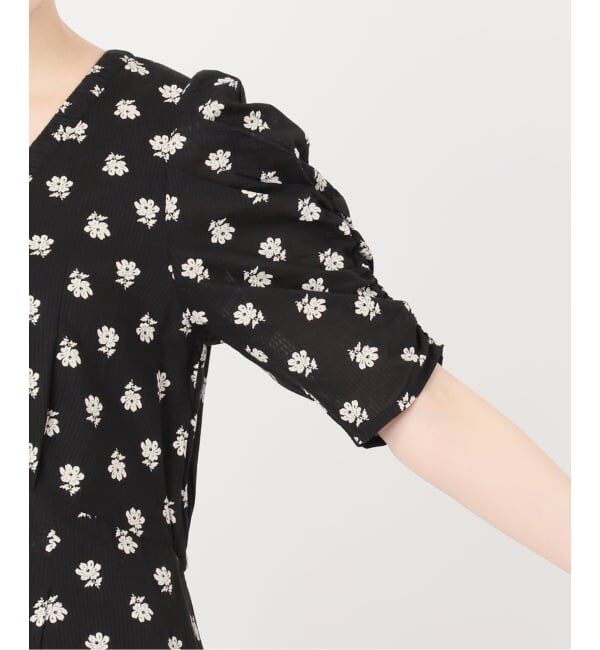 Spick and Span「《別注》ne Quittez pas / ヌキテパ  Cotton Dobby Stripe Flower Print Al*」|オールインワン|