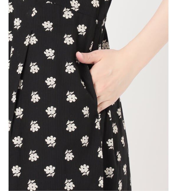 Spick and Span「《別注》ne Quittez pas / ヌキテパ  Cotton Dobby Stripe Flower Print Al*」|オールインワン|