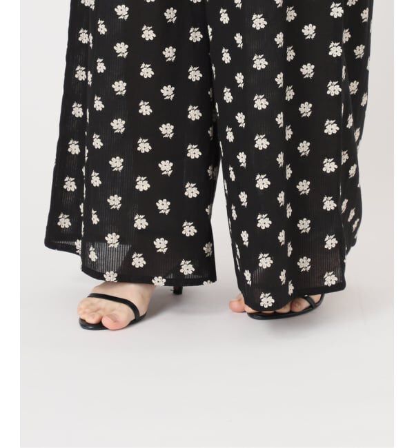 Spick and Span「《別注》ne Quittez pas / ヌキテパ  Cotton Dobby Stripe Flower Print Al*」|オールインワン|