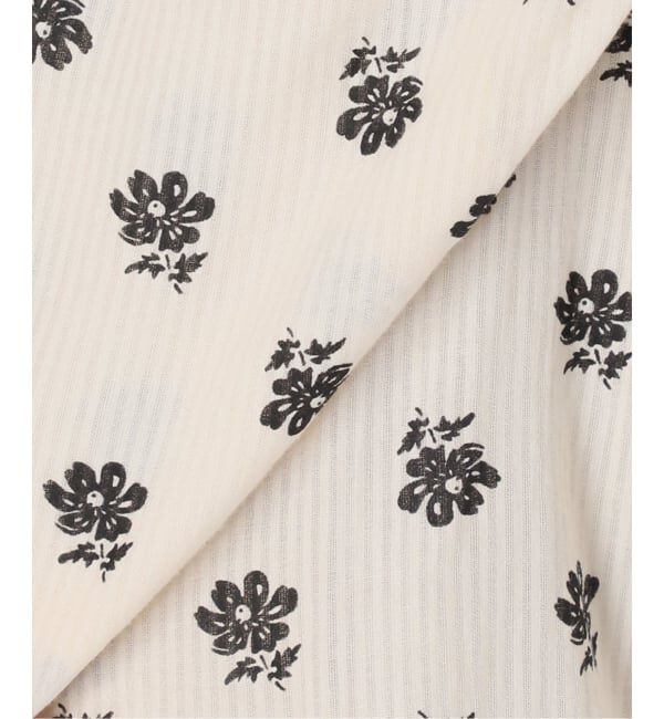 Spick and Span「《別注》ne Quittez pas / ヌキテパ  Cotton Dobby Stripe Flower Print Al*」|オールインワン|