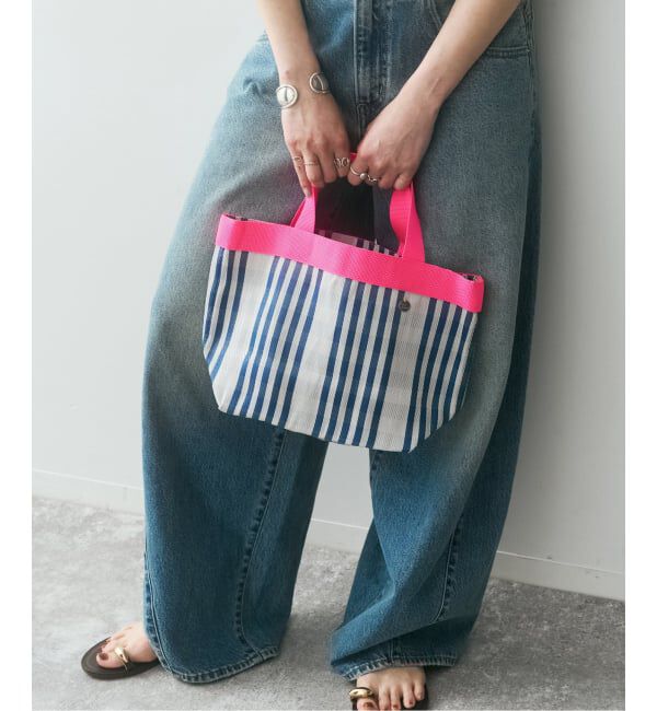 Spick and Span「ne Quittez pas / ヌキテパ Multi Stripe Mesh Small Bag」|ハンドバッグ|