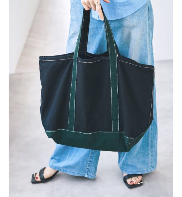 Spick and Span「BIRTHDAYSUIT/バースデースーツ SOLID CANVAS BAG」|トートバッグ|ネイビー