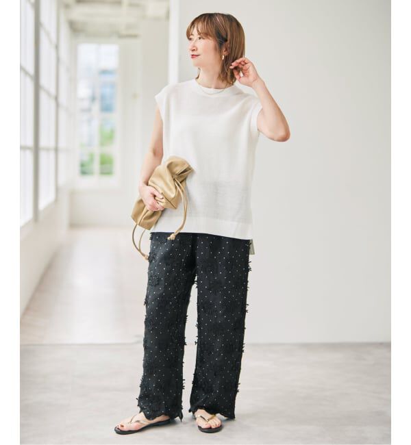 Spick and Span「crinkle crinkle crinkle dot 3D rayon shuntang easy pants」|その他|